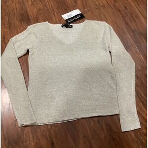 NWOT  Linda Allard Ellen Tracy Blouse Color Taupe Retail $255.00 Size L